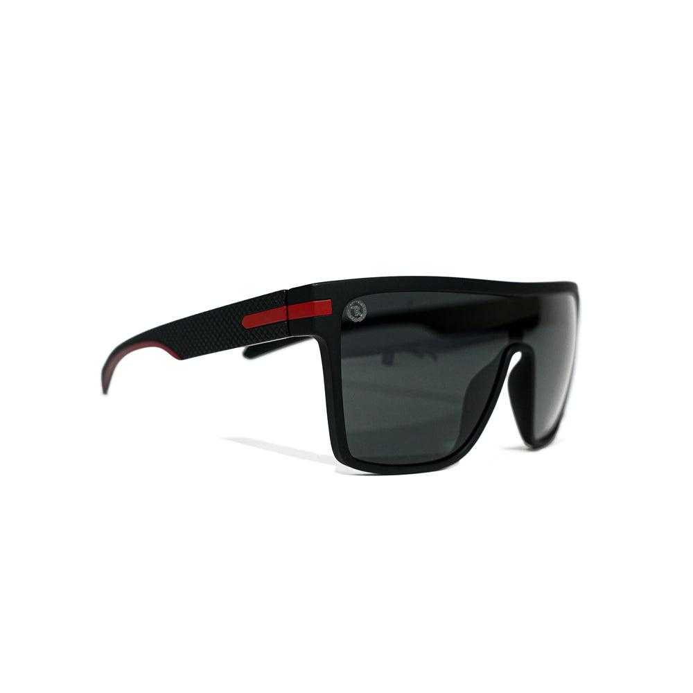 Monogram Men's Polarized Shield Sunglasses Oversized Flat Top Square [BLACK  X RED] LIMITED EDITION – Represent Ltd.™