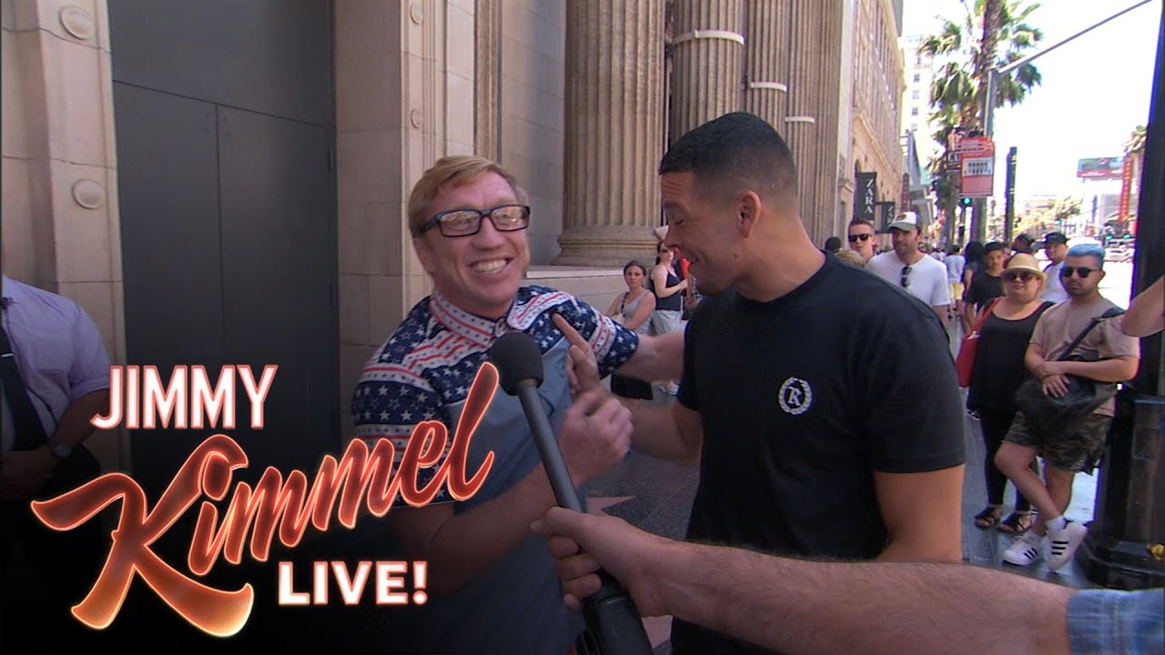 Nate Diaz Joins Jimmy Kimmel Wearing Represent Gang Tee