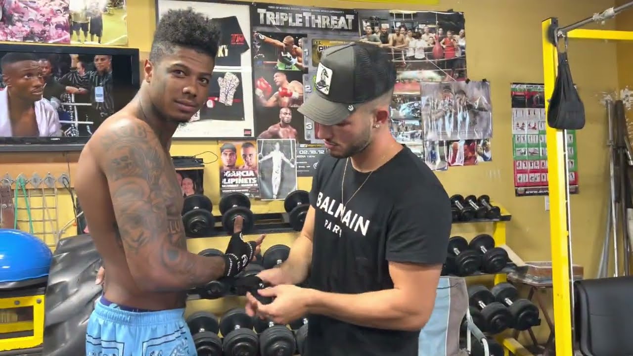 Rapper BlueFace Wears Represent Hand Wraps