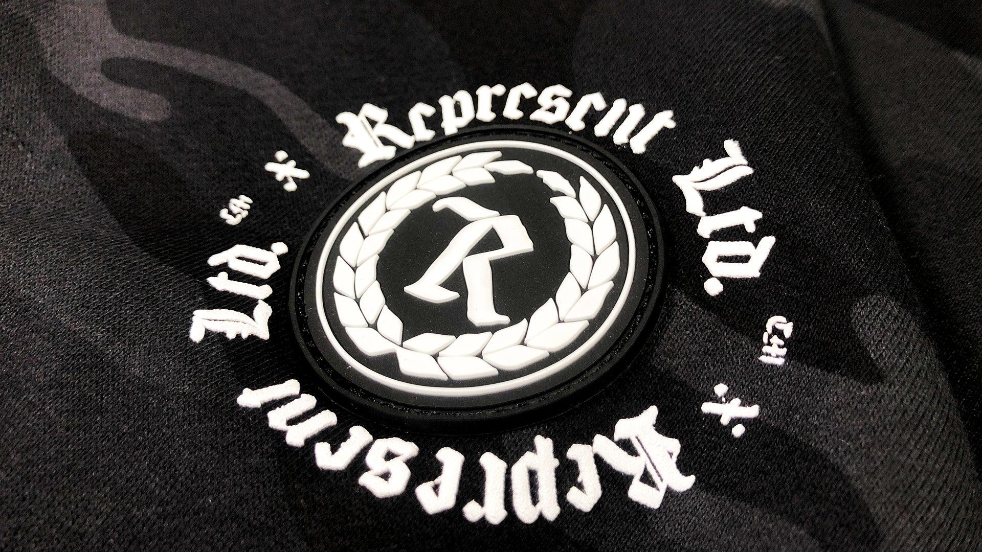 PVC Rubber Silicone Patch w/ HD Imprint on Black Camo - Represent Ltd.™