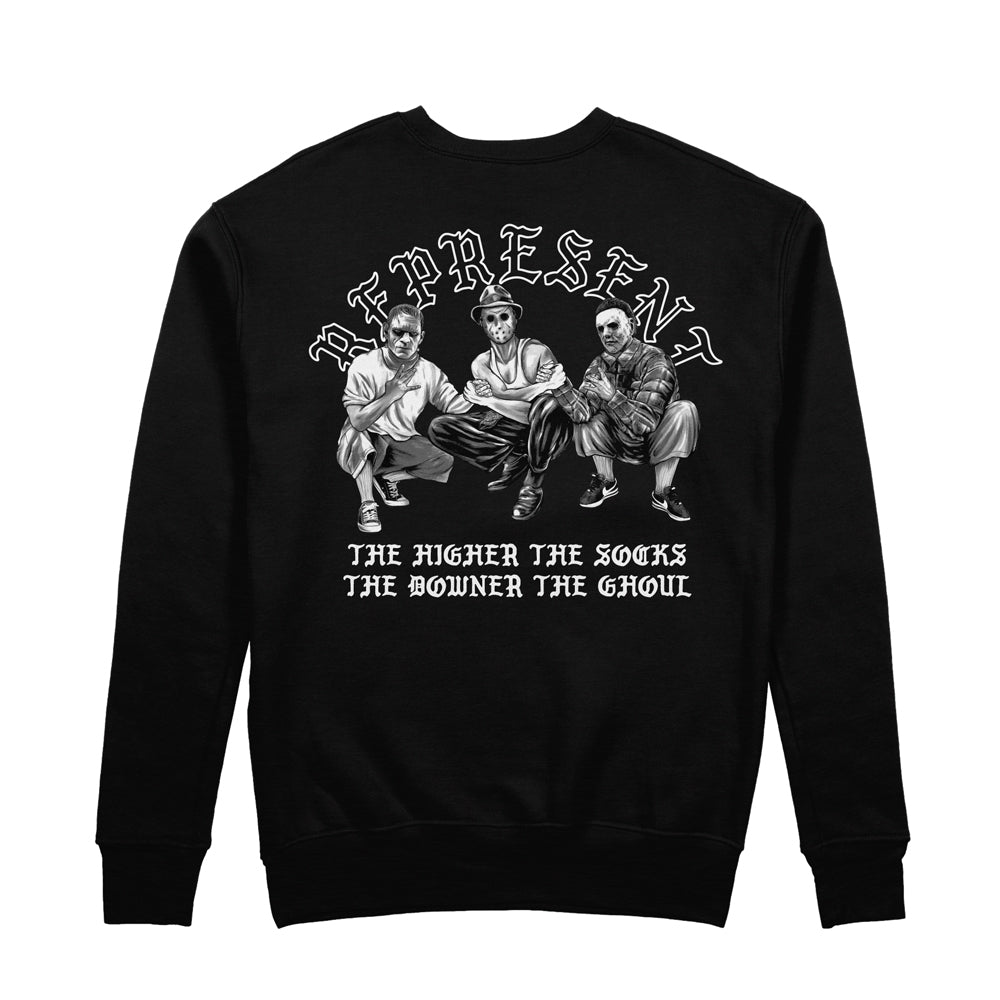 Down Ass Ghouls Crewneck Sweatshirt [BLACK] LIMITED EDITION