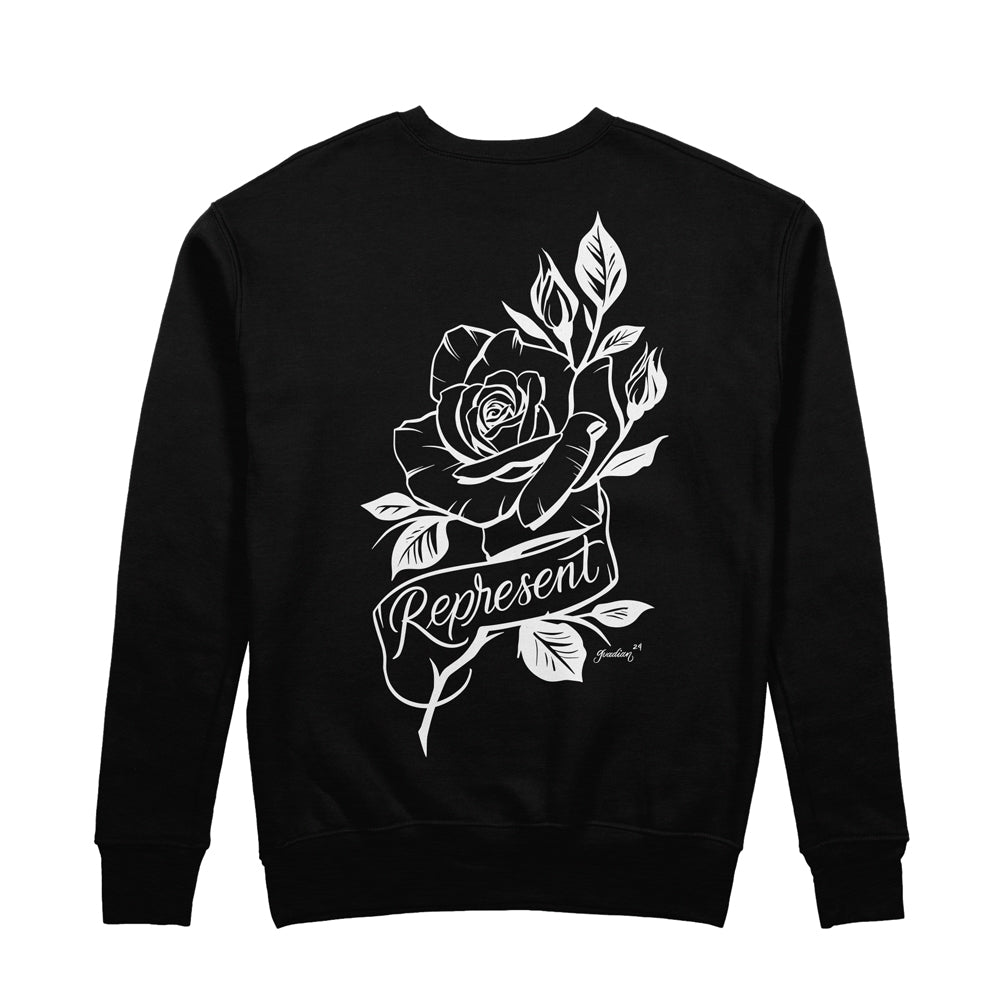 Eterno Crewneck Sweater [BLACK] By ELVIA GUADIAN