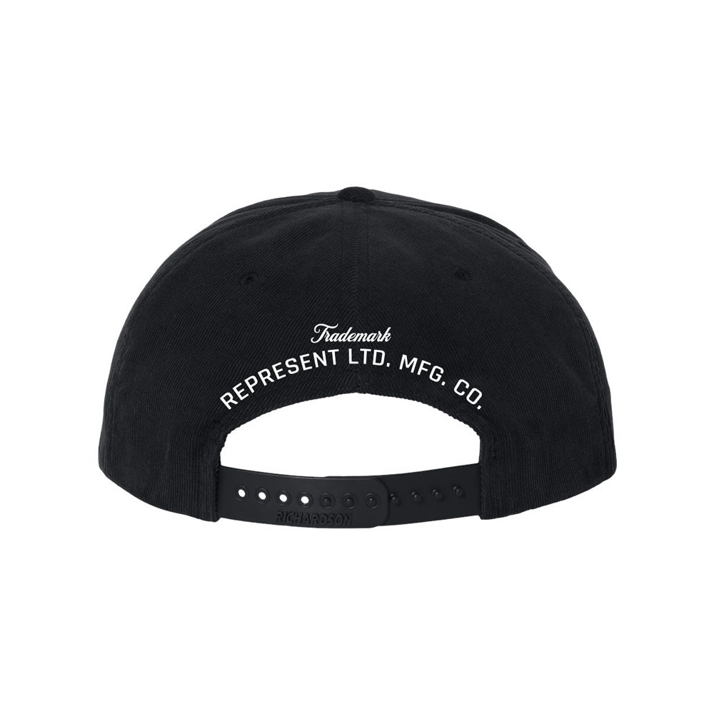 LTD MFG Timberline Corduroy Snapback Hat [BLACK] LIMITED EDITION