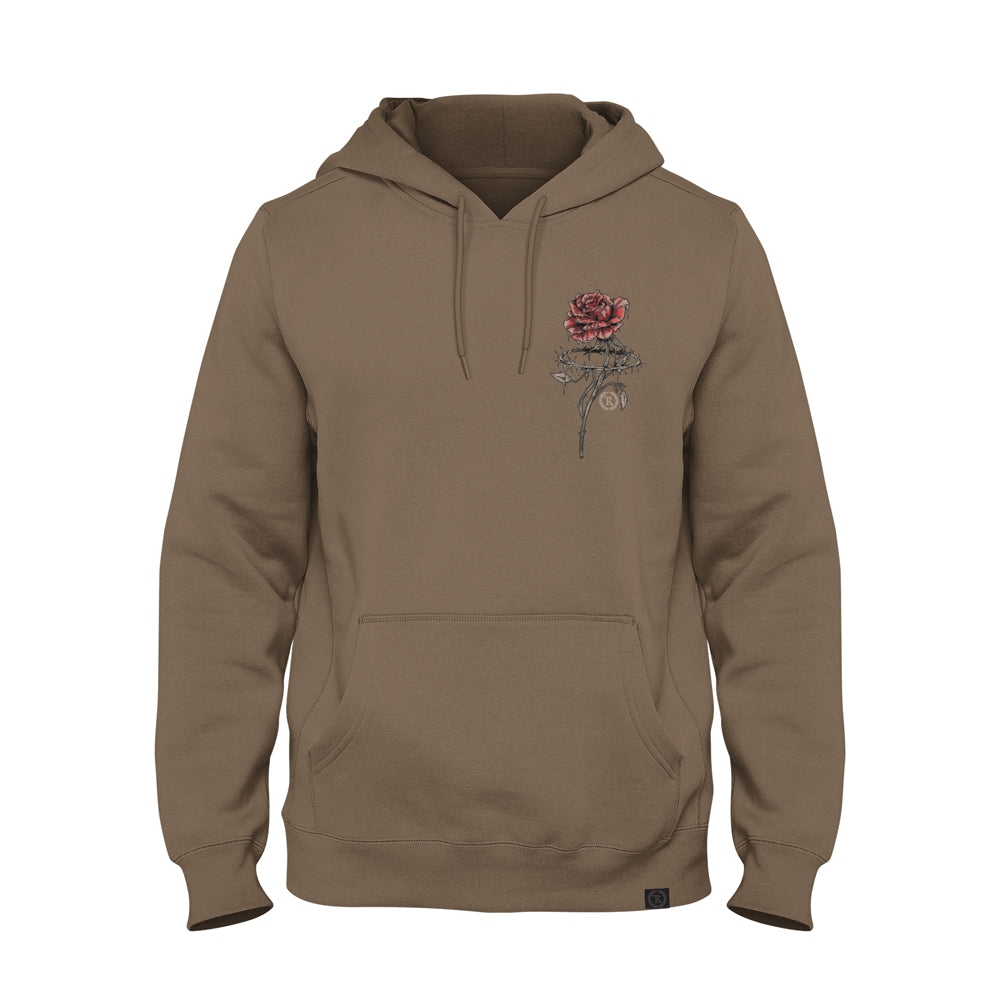 Barbed Rose Fashion Heavy Hoodie [DESERT BROWN] V-DAY DROP
