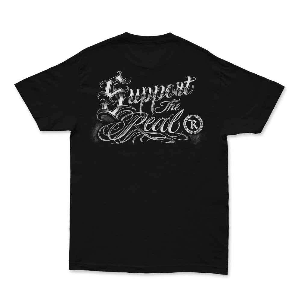 Support The REAL Heavyweight Tee [BLACK] LIMITED EDITION