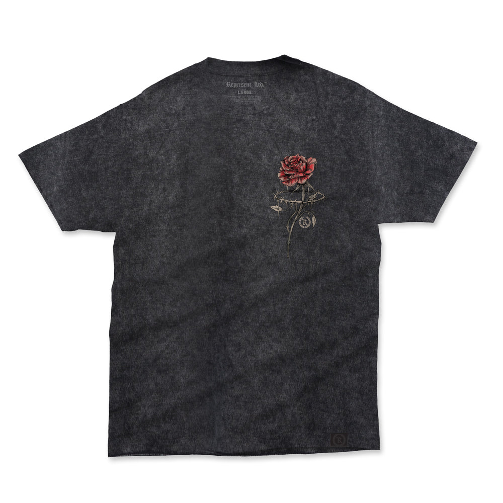 Barbed Rose Heavyweight Tee [FADED BLACK] V-DAY DROP