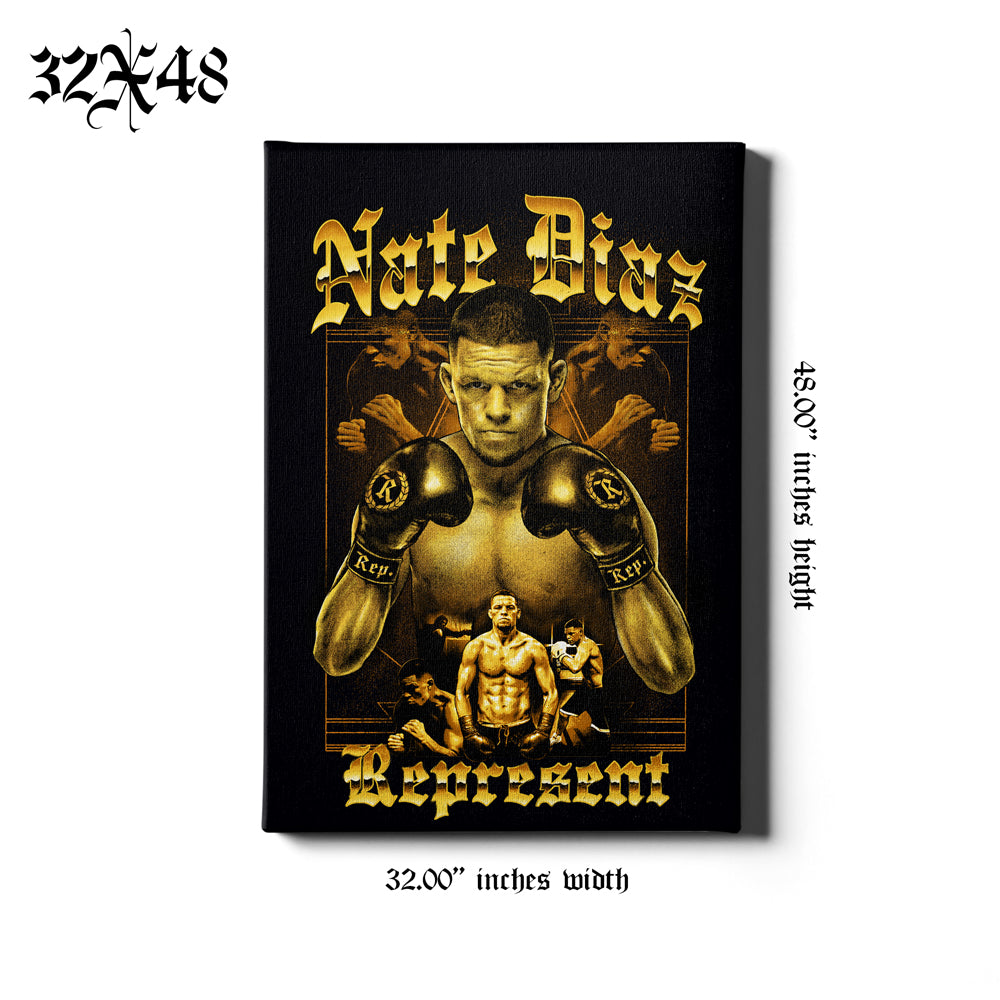 Nate Diaz Aug. 5th Canvas Poster Print [VARIOUS] OFFICIAL PAUL VS. DIAZ MERCH