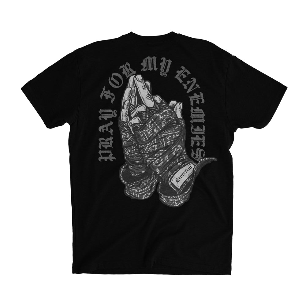Pray For My Enemies Signature Tee [BLACK X GRAY] LIMITED EDITION