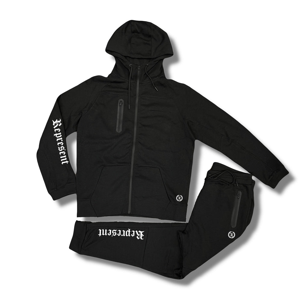 Gang Tech Fleece Track Suit [BLACK] FULL SET