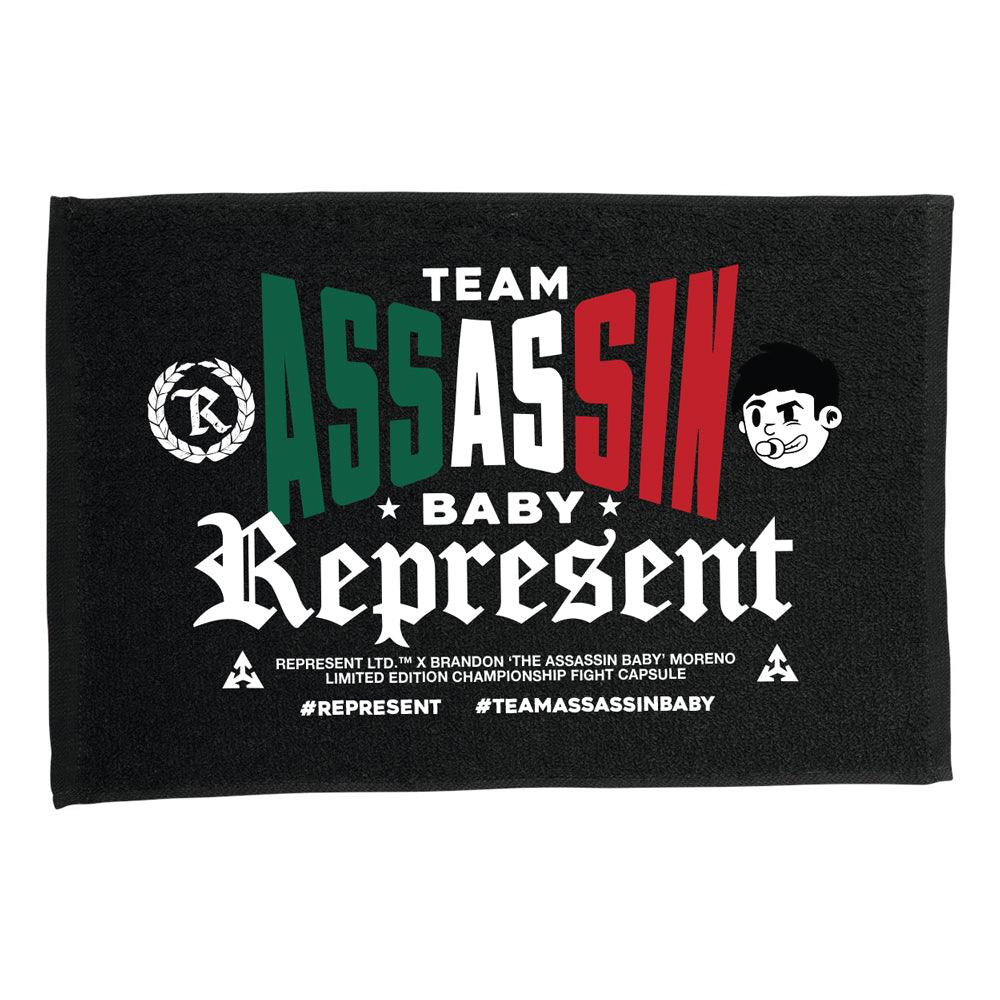 Brandon Moreno 'Team Assassin Baby' UFC 270 Rally Towel [BLACK] 270 COLLECTOR'S EDITION - Represent Ltd.™
