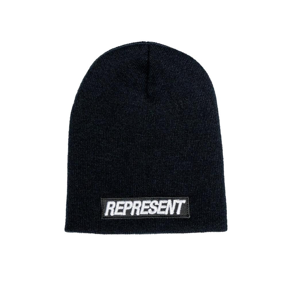 Boxed Up 3D Embroidered Skull Cap / Short Beanie [BLACK X WHITE] IN THE BOX COLLECTION - Represent Ltd.™