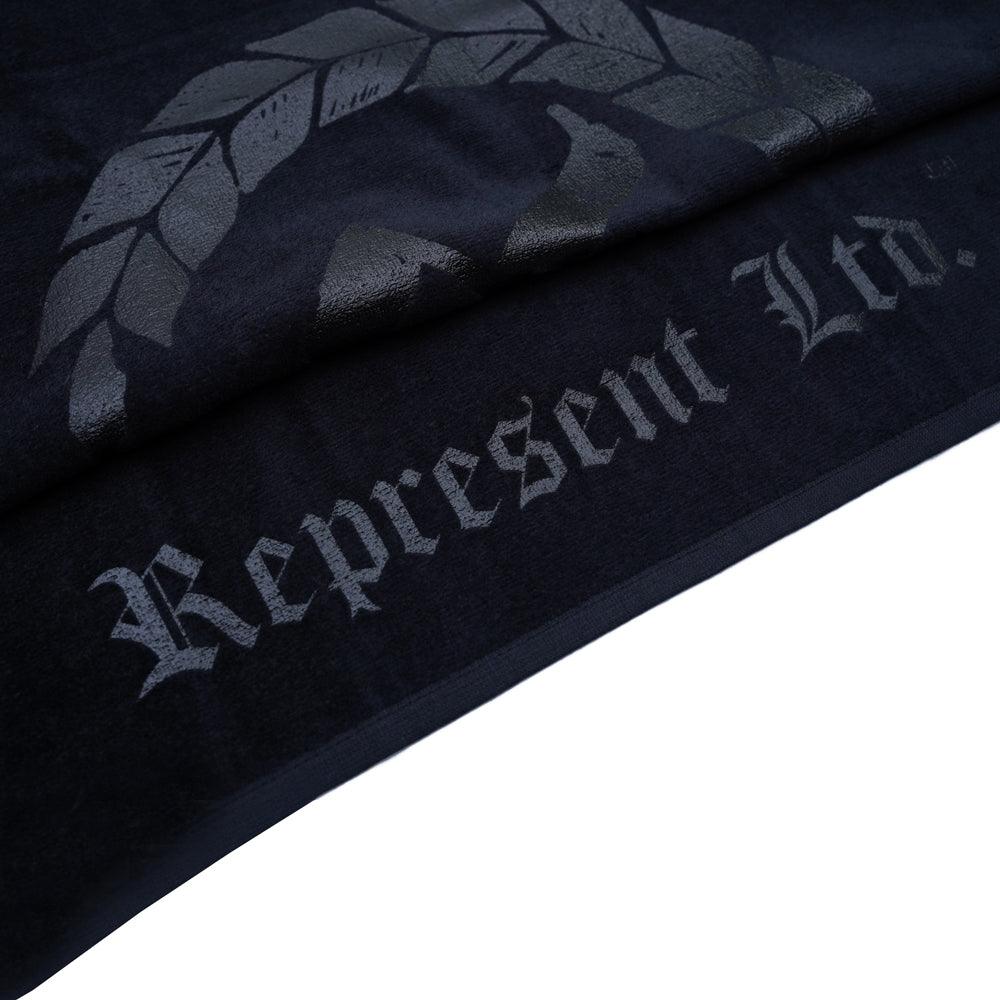 Always Represent Monogram Beach Towel [BLACK X BLACK] - Represent Ltd.™