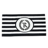 Logo Striped Beach Towel [BLACK X WHITE] LIMITED EDITION - Represent Ltd.™