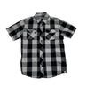 Original Classic Short Sleeve Plaid Button-up Shirt [GRAY X BLACK] LIMITED BATCH - Represent Ltd.™