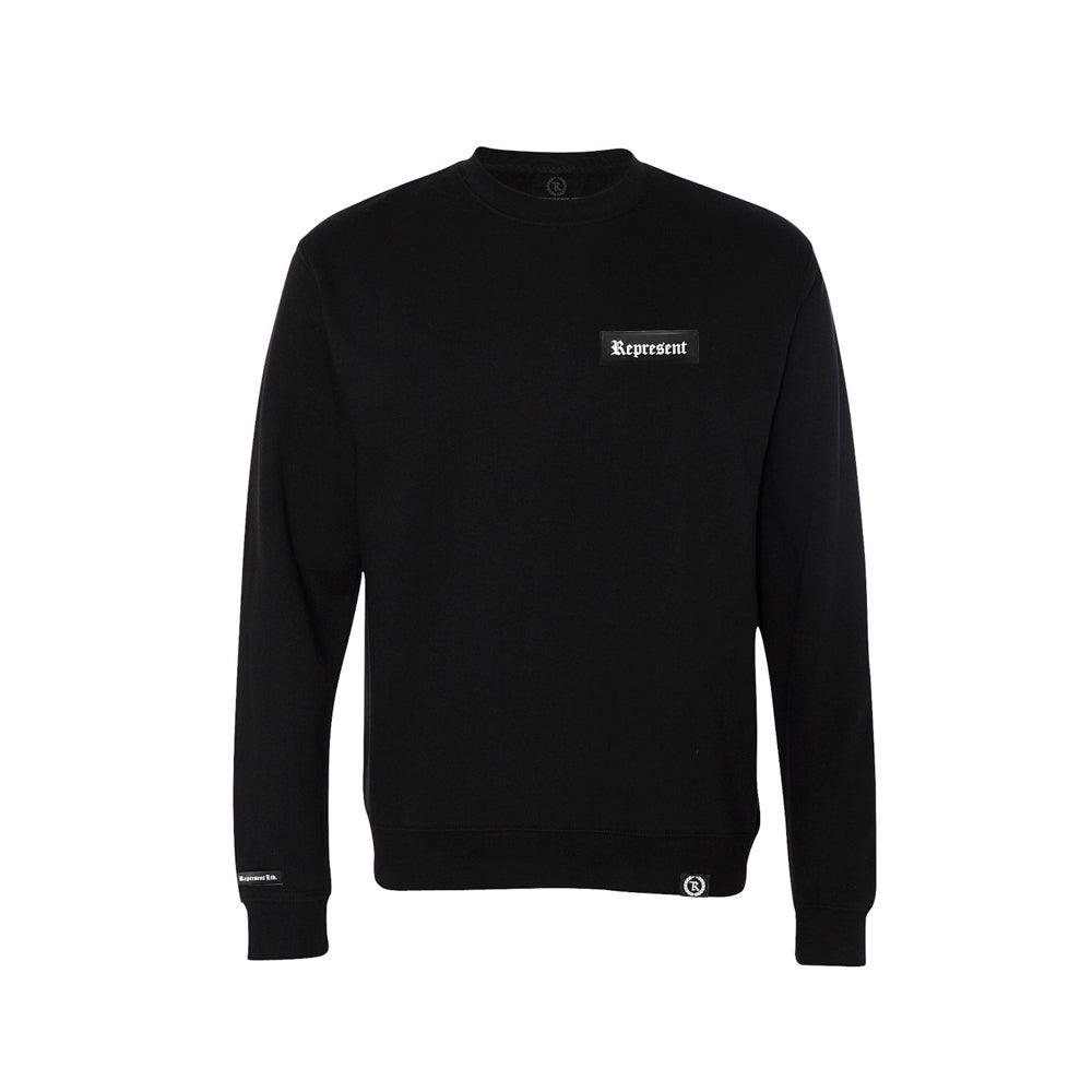 The Minimal PVC Silicone Midweight Crewneck Sweatshirt [BLACK] - Represent Ltd.™