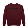The Real Woven Patch Crewneck Sweatshirt [MAROON] - Represent Ltd.™