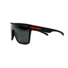Monogram Men’s Polarized Shield Sunglasses Oversized Flat Top Square [BLACK X RED] LIMITED EDITION - Represent Ltd.™