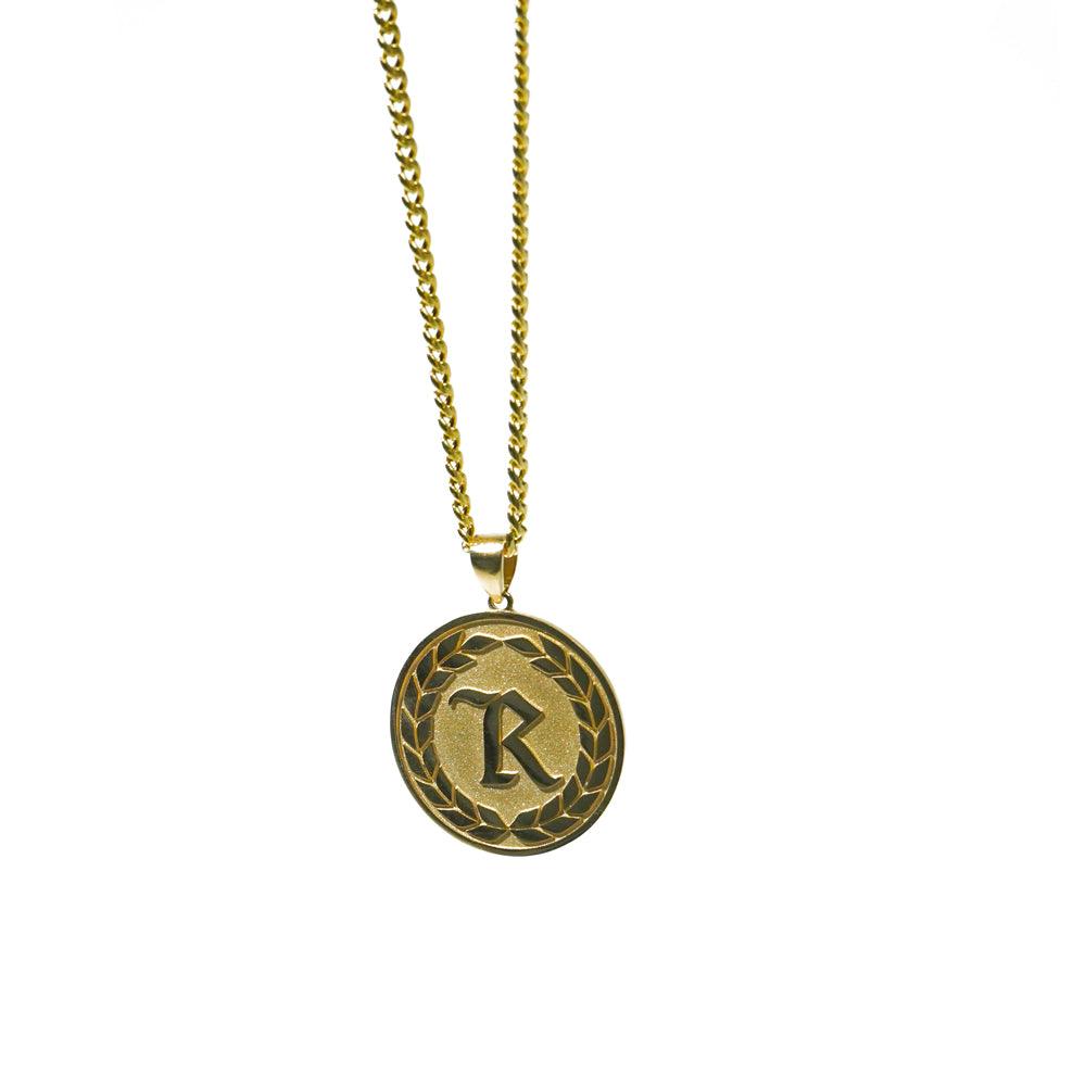 14K Solid Gold Gang Monogram Pendant & Cuban Link Necklace [14 karat] COLLECTOR'S EDITION - Represent Ltd.™
