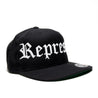 OG Classic XLARGE Text Classic Snapback [BLACK X WHITE] - Represent Ltd.™