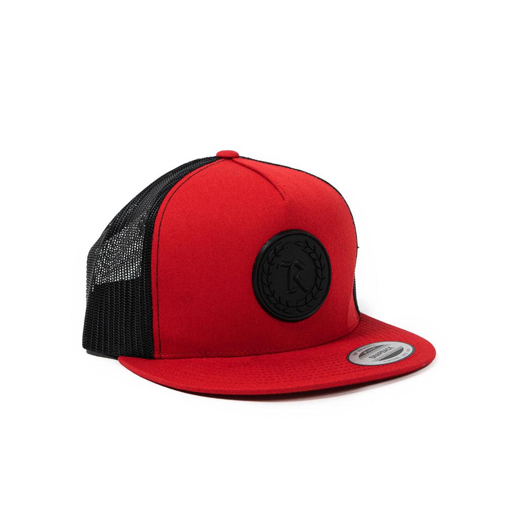 PVC Silicone Monogram Classic Trucker Snapback Hat [RED X BLACK] - Represent Ltd.™