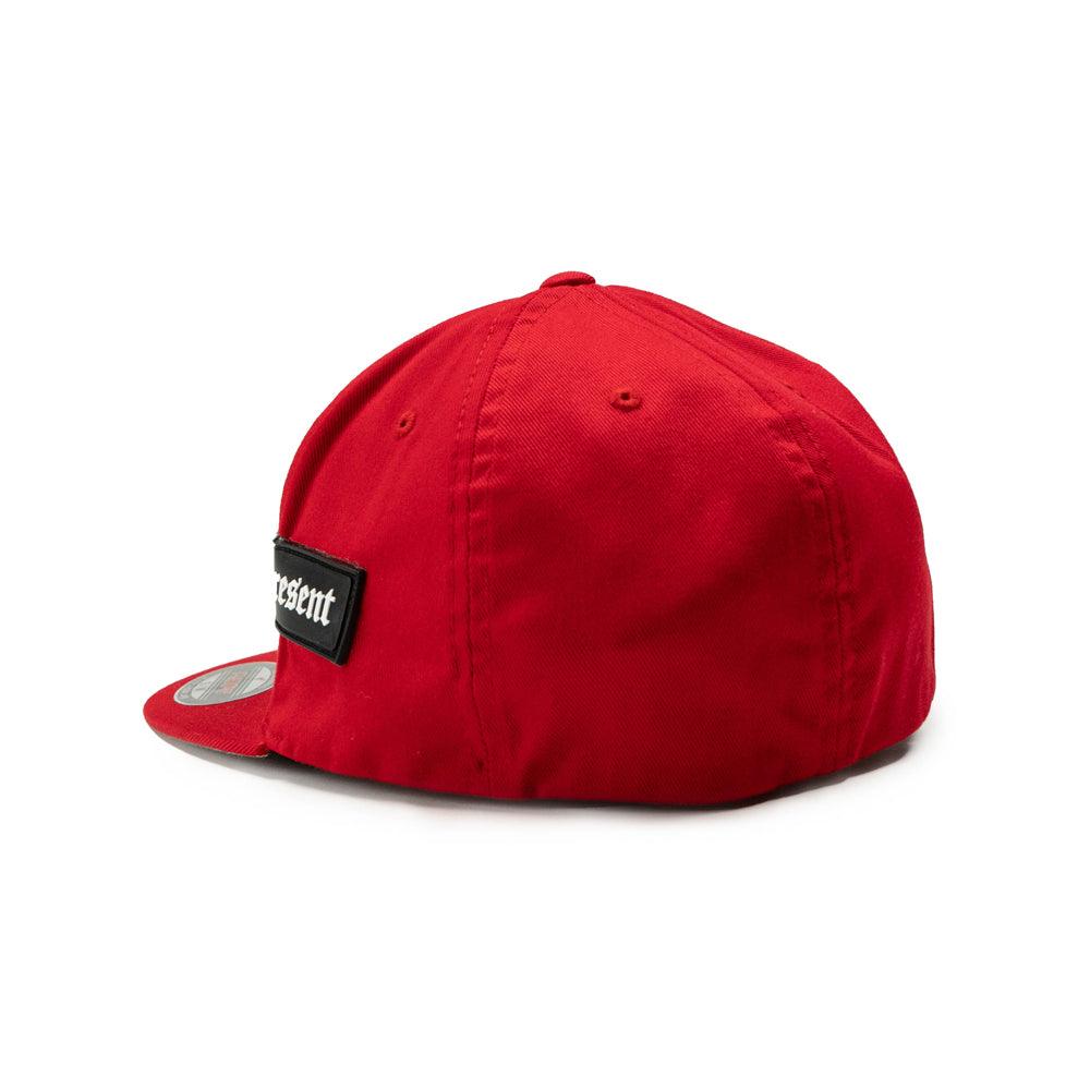 New Skool Classic 'R' Flexfit Pro On-Field Baseball Cap [RED X BLACK] - Represent Ltd.™