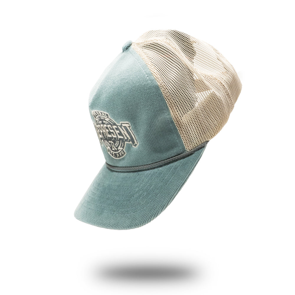 Worldwide MFG Troutdale Corduroy Trucker Hat [LT. BLUE X SAND]