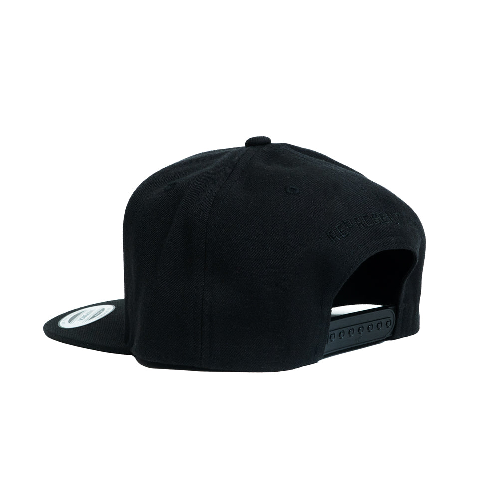 Worldwide MFG Classic Wool Snapback Hat [BLACKED OUT]