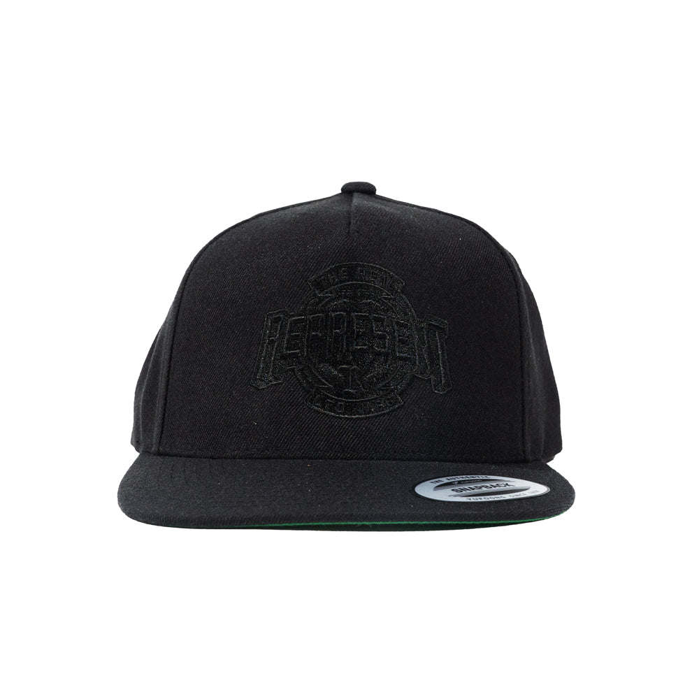 Worldwide MFG Classic Wool Snapback Hat [BLACKED OUT]