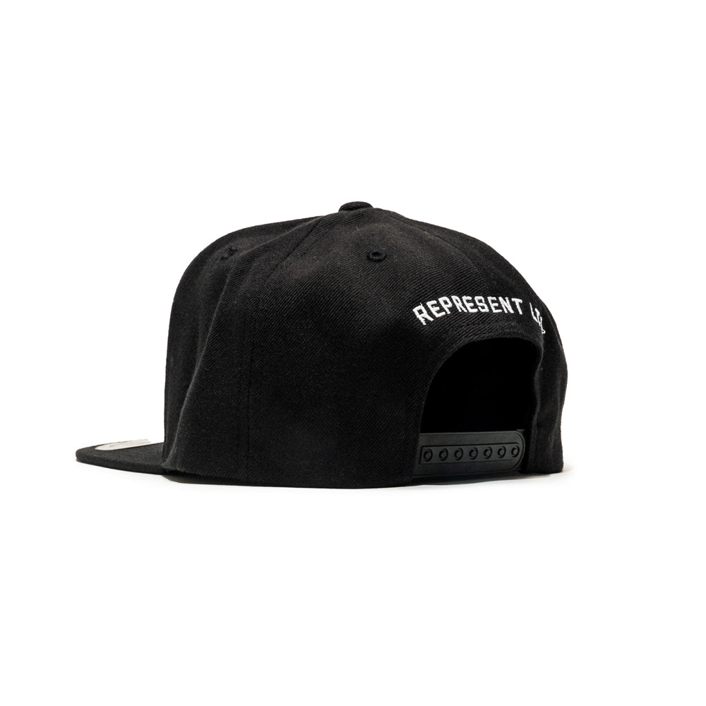 Worldwide MFG Classic Wool Snapback Hat [BLACK X WHITE]