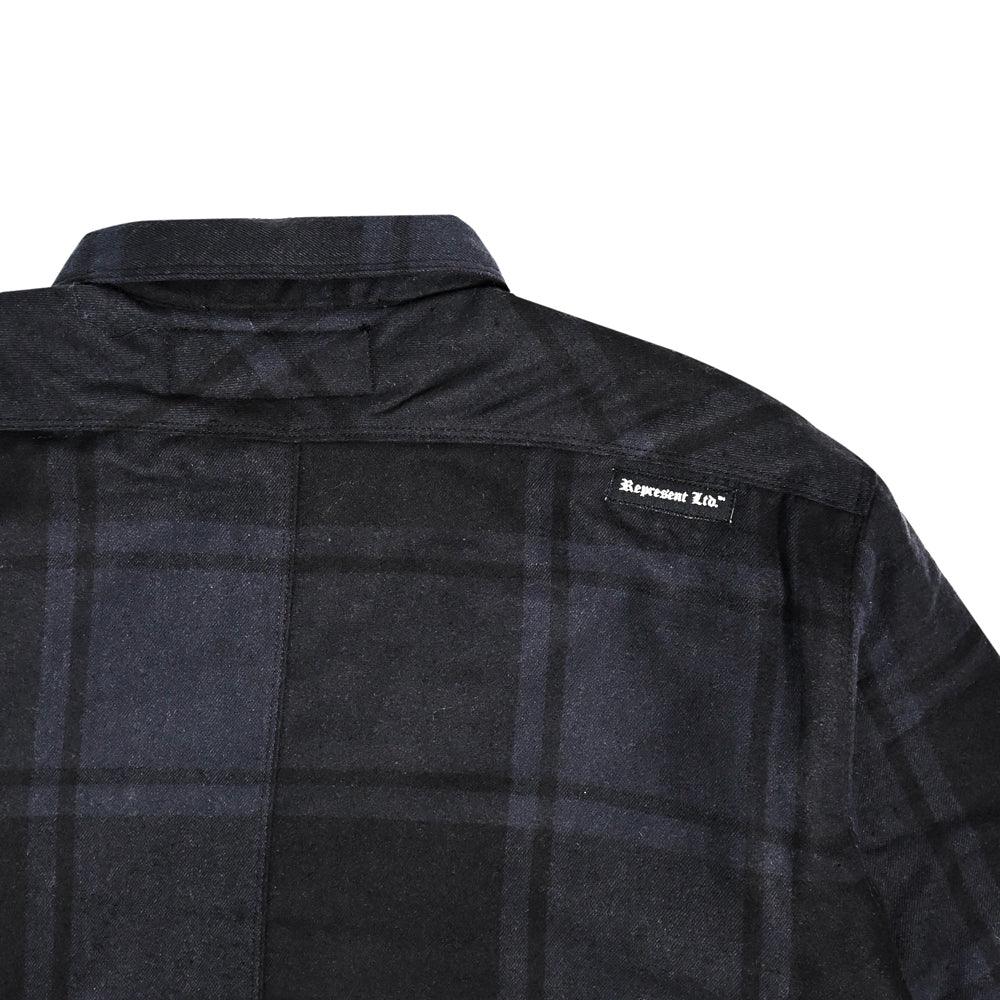 Represent QUILTED FLANNEL SHIRT Green/Grey