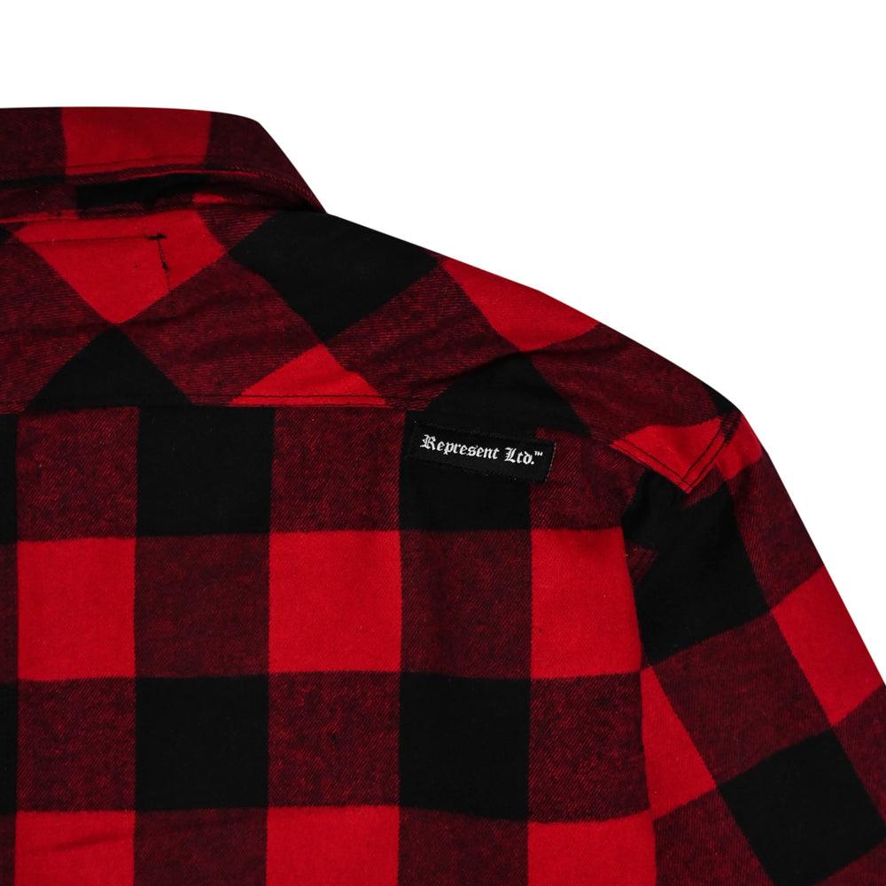 OG Real Quilted Flannel Jacket [RED X BLACK BUFFALO] FLANNEL SEASON - Represent Ltd.™