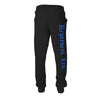 Say Less X Do More PVC Silicone Patch Signature Joggers [BLACK X BLUE] NEW LIMITED EDITION - Represent Ltd.™