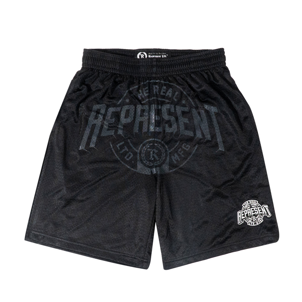 Worldwide MFG Pro Mesh 9" Shorts with Pockets [BLACK]