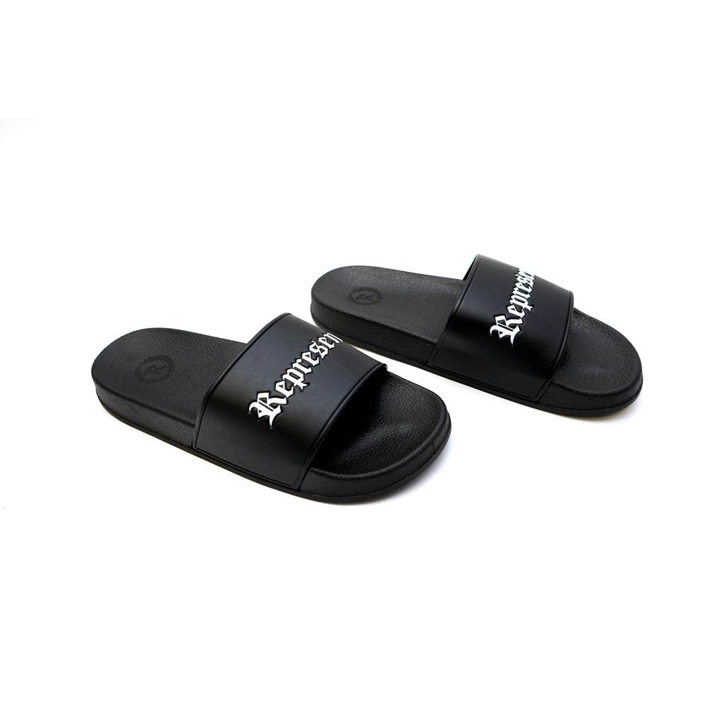 Original Classic Text Slides [BLACK X WHITE] NEW LIMITED EDITION 2021 - Represent Ltd.™