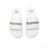 Original Classic Text Slides [WHITE X BLACK] LIMITED EDITION - Represent Ltd.™