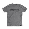 OG Classic Text Signature Tee [HEATHER GRAY X BLACK] - Represent Ltd.™