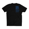 Say Less X Do More PVC Silicone Patch Signature Tee [BLACK X BLUE] - Represent Ltd.™