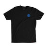 Say Less X Do More PVC Silicone Patch Signature Tee [BLACK X BLUE] - Represent Ltd.™