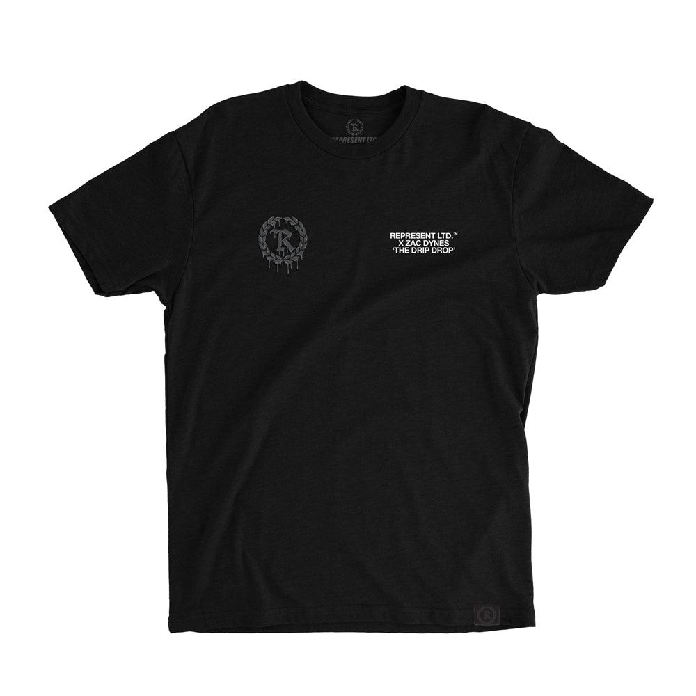 The Drip Drop Signature Tee [BLACK OUT] ZAC DYNES LIMITED COLLABORATION - Represent Ltd.™