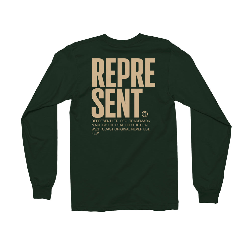 The FEW Sueded Long Sleeve Tee [FOREST GREEN]
