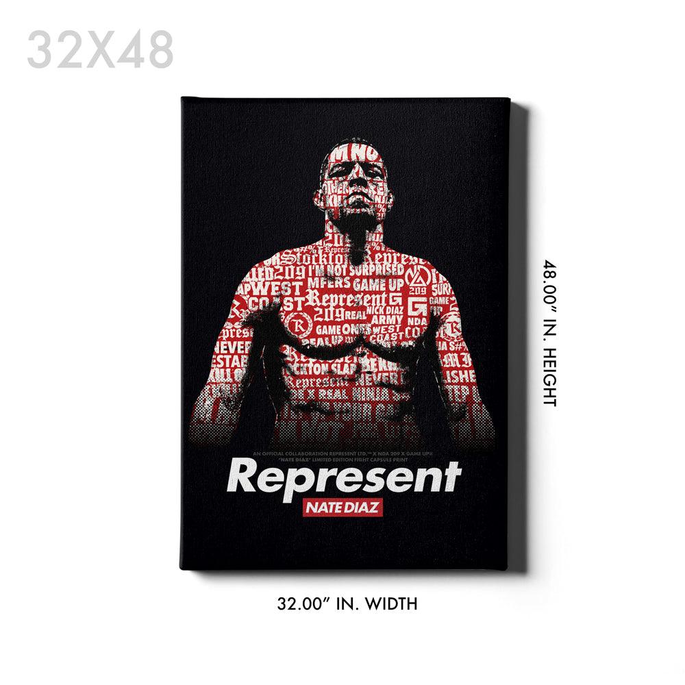Nate Diaz Super Imposed UFC 279 Canvas Print [32 X 48] LIMITED EDITION - Represent Ltd.™