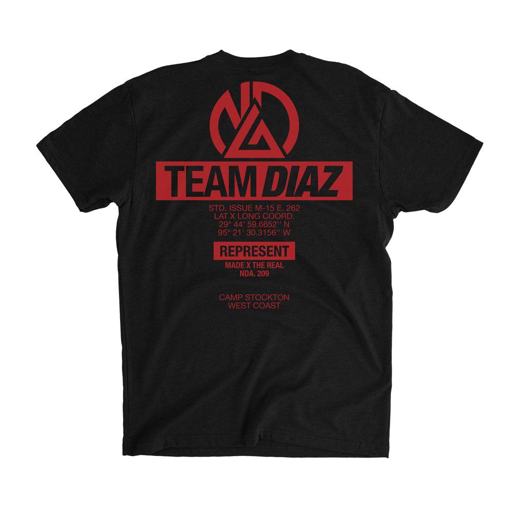 TEAM DIAZ Camp Stockton Training Gear Tee [BLACK X RED] NATE DIAZ UFC 262 CAMP EDITION - Represent Ltd.™