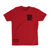 Nate Diaz Street Style 263 PVC Silicone Patch Signature Tee [RED] OFFICIAL UFC 263 FIGHT EDITION - Represent Ltd.™