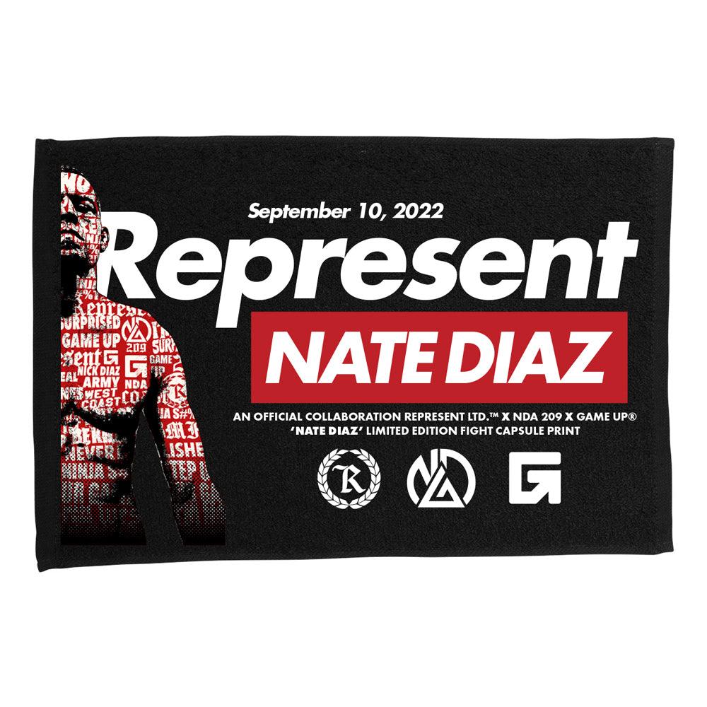 Nate Diaz Super Imposed UFC 279 Team Rally Towel [BLACK] LIMITED EDITION - Represent Ltd.™