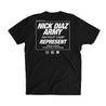 Nick Diaz 266 Fight Camp Signature Tee [BLACK X WHITE] OFFICIAL UFC 266 209 FIGHT CAMP EDITION - Represent Ltd.™