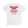 Nick Diaz 266 Fight Camp Signature Tee [WHITE X RED] OFFICIAL UFC 266 209 FIGHT CAMP EDITION - Represent Ltd.™