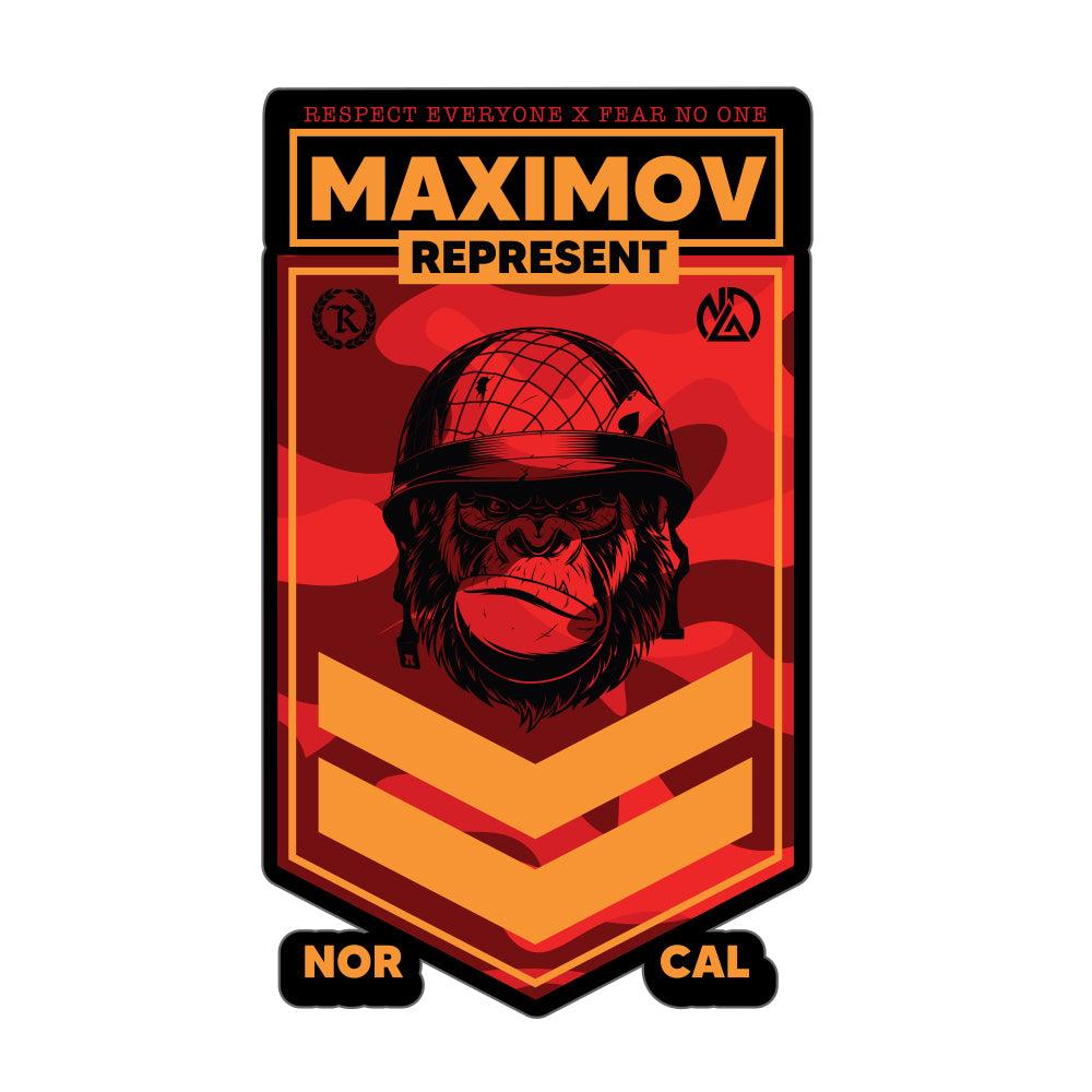 Nick Maximov 2/5 Fight Capsule Weatherproof Bumper Sticker 4" x 6" Die-Cut [FULL COLOR] MAXIMOV LIMITED EDITION - Represent Ltd.™