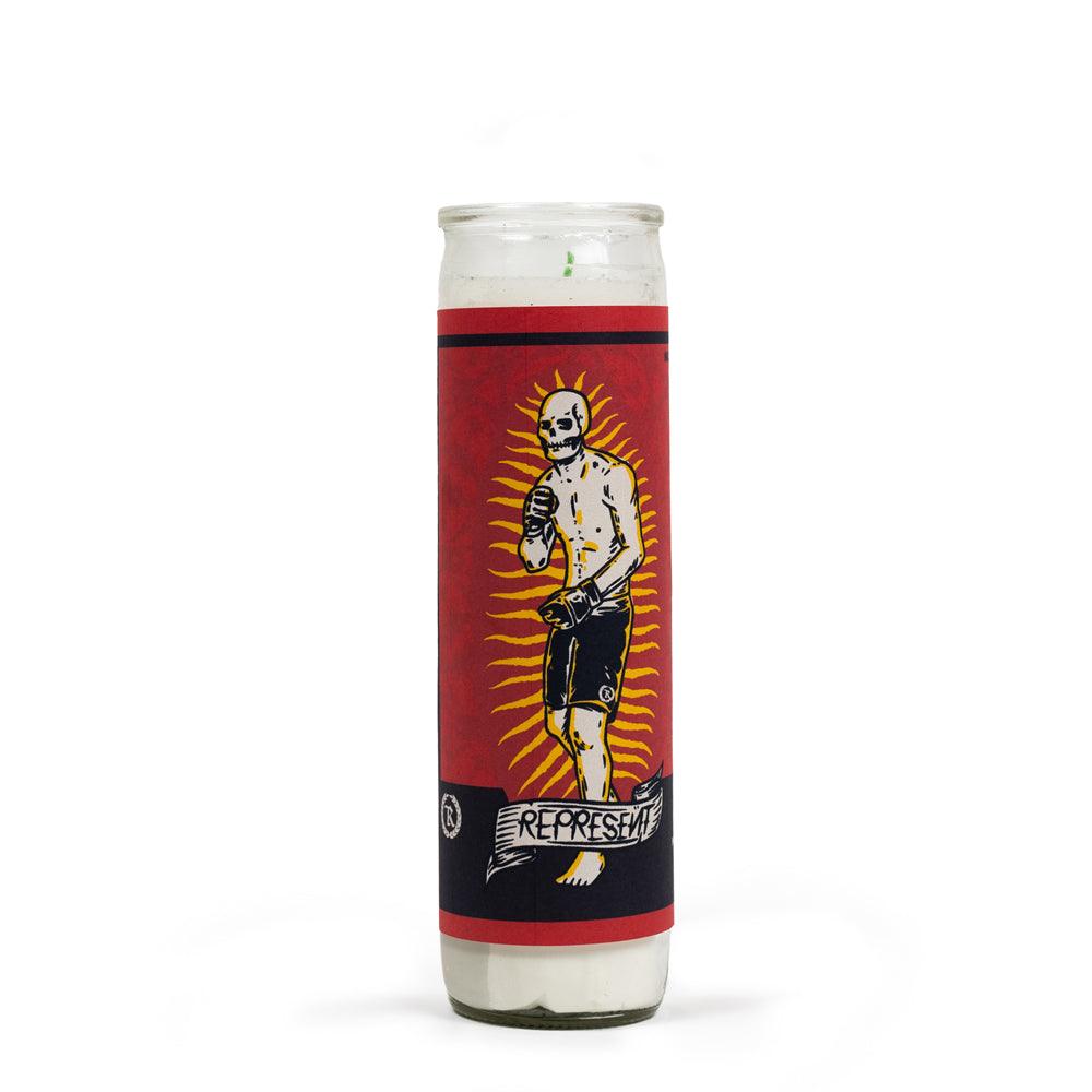 Fight Life MMA 8" Uncscented Candle  [WHITE] 'TIL DEATH SERIES - Represent Ltd.™