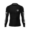 Black Gang Jiu Jitsu Rash Guard Long Sleeve [BLACK X WHITE] - Represent Ltd.™