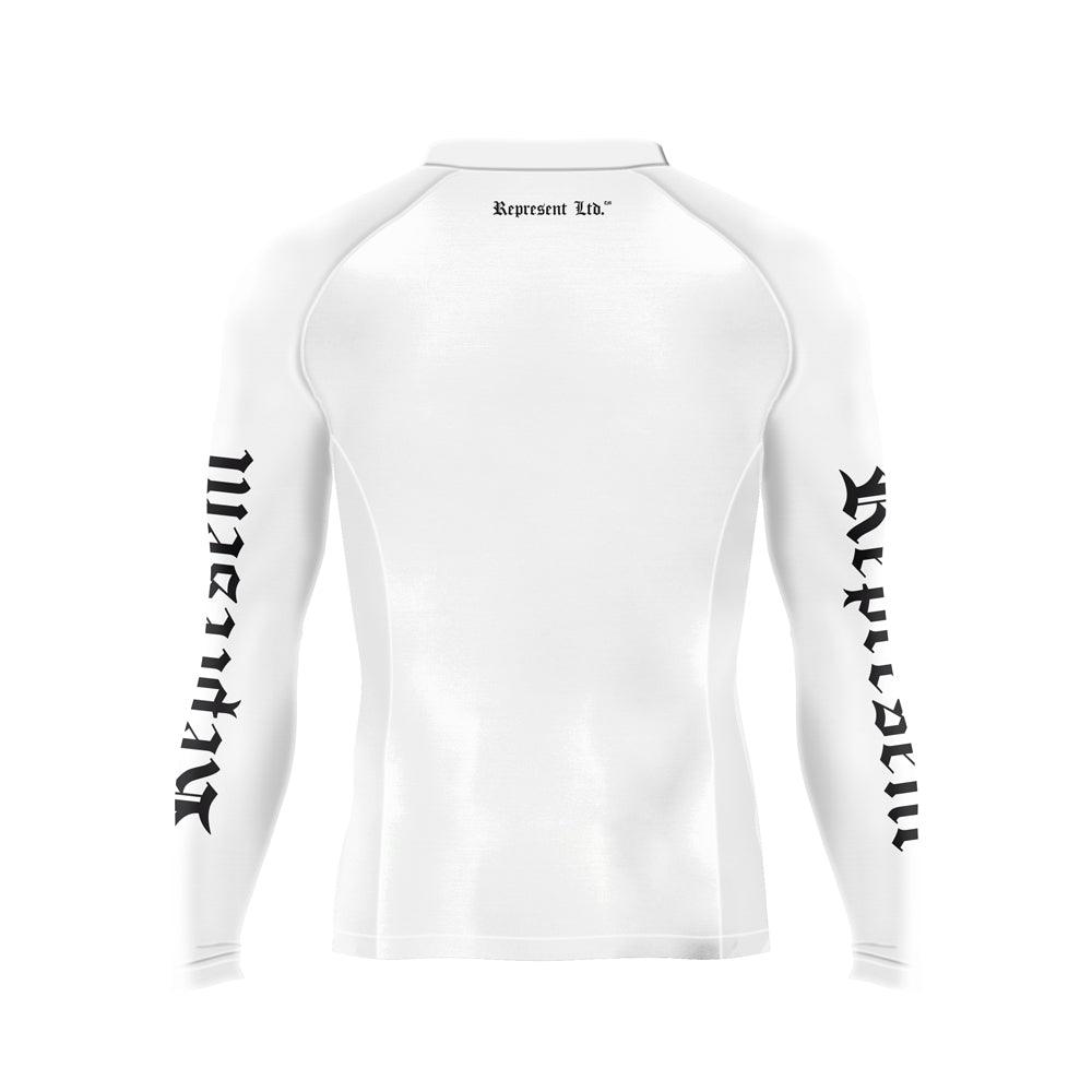 Black Gang Jiu Jitsu Rash Guard Long Sleeve [WHITE X BLACK]